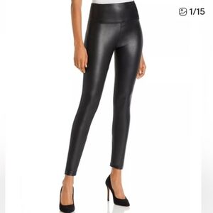 bagatelle Black Faux Leather High-Rise Leggings